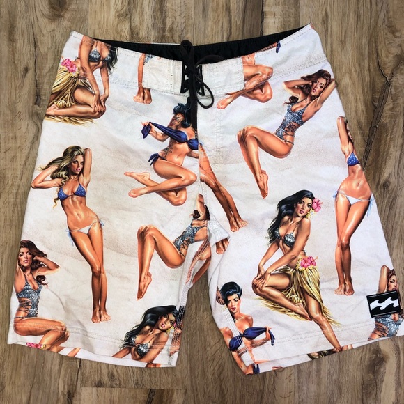 Billabong Bikini Pin-Up Girls Swim Trunks for Men